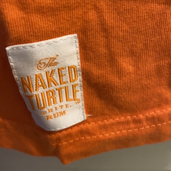 The Naked Turtle Mens Orange and Yellow Graphic Short-Sleeve Shirt S - Picture 4 of 6